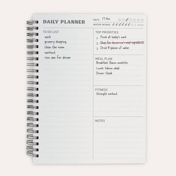 Colorful Rileys & Co Undated Daily Planner To Do List Notebook, 8x6 inch 80 pgs - Picture 4 of 8